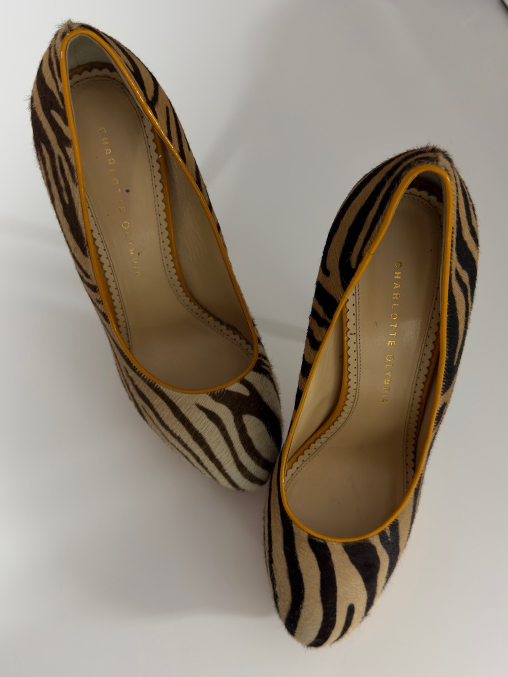 Charlotte Olympia Zebra-Print Pump